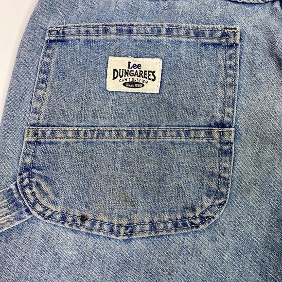 Vintage Lee Dungarees Carpenters Shorts Size 34 - Picture 8 of 13